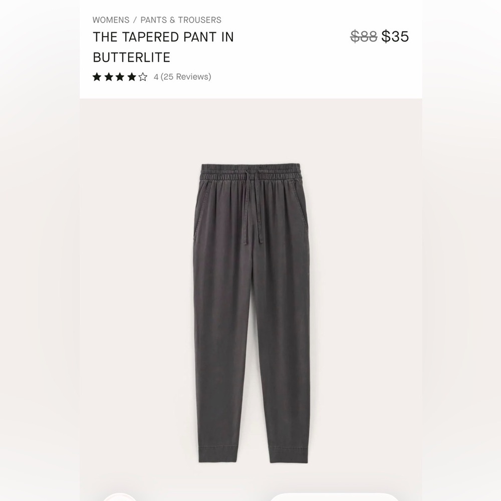 Everlane Tapered Joggers in Dark Gray Medium New NWT